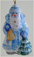 White Santa Christmas Ornament